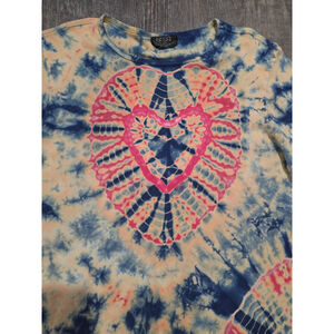 Tryst Women's Size XL Heart Tie Dye Long Sleeve Shirt Vintage